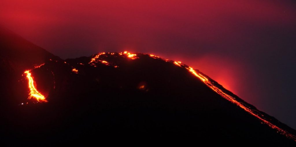 Volcán de Pacaya en Guatemala