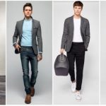 Hombres con sacos sport